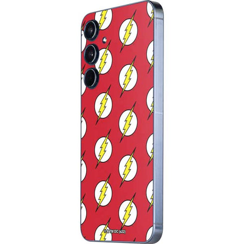 DC Comics The Flash Logo Pattern Galaxy A35 5G Skin